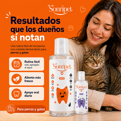 Enjuague Bucal para Mascotas | Reduce Sarro, Bacterias y Mal Olor.